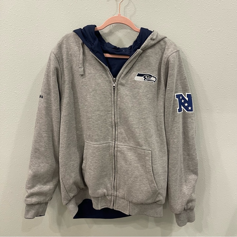 *seahawks reversible zip up jacket